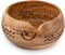 Acacia Wood Yarn Bowl Holder,Hand Carved Yarn Bowls for DIY Knitting Crocheting Accessories (7" x 7" x 4")